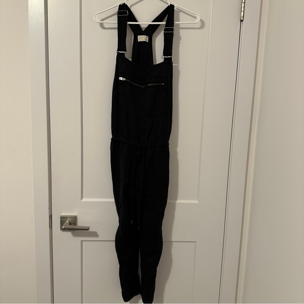 Aritzia Wilfred Free Black Valletta Overalls Cropped Size XXS Women’s - Picture 3 of 16